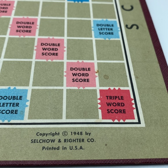 Vintage Scrabble Board Game Selchow & Righter Co. 1948 - Picture 11 of 15